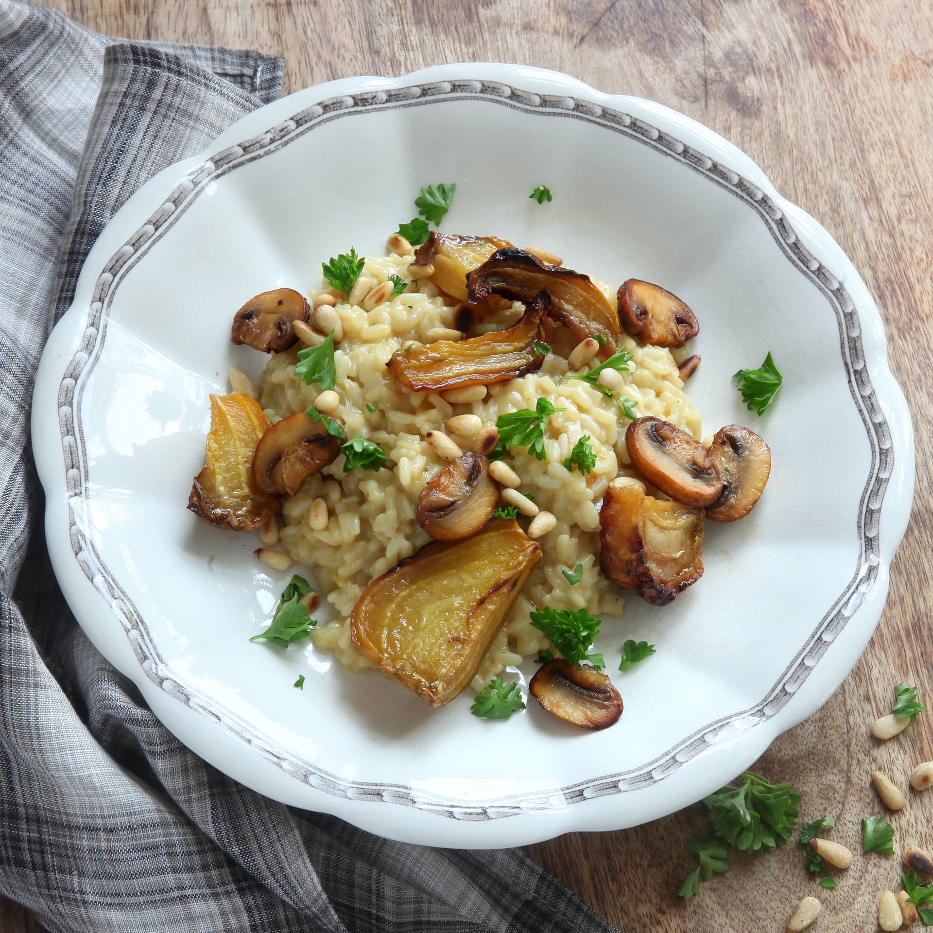 ViktVäktarna - Risotto med ugnsrostade gulbetor och svamp