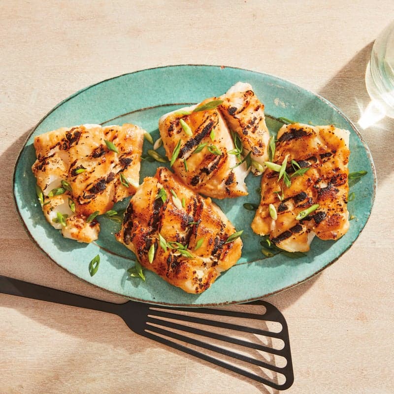 Grilled miso-glazed cod