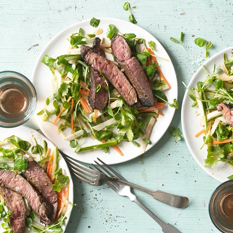 Thai Beef and Pea Shoot Salad