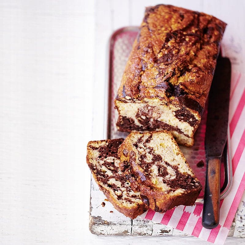 Tigerkaka med choklad och banan