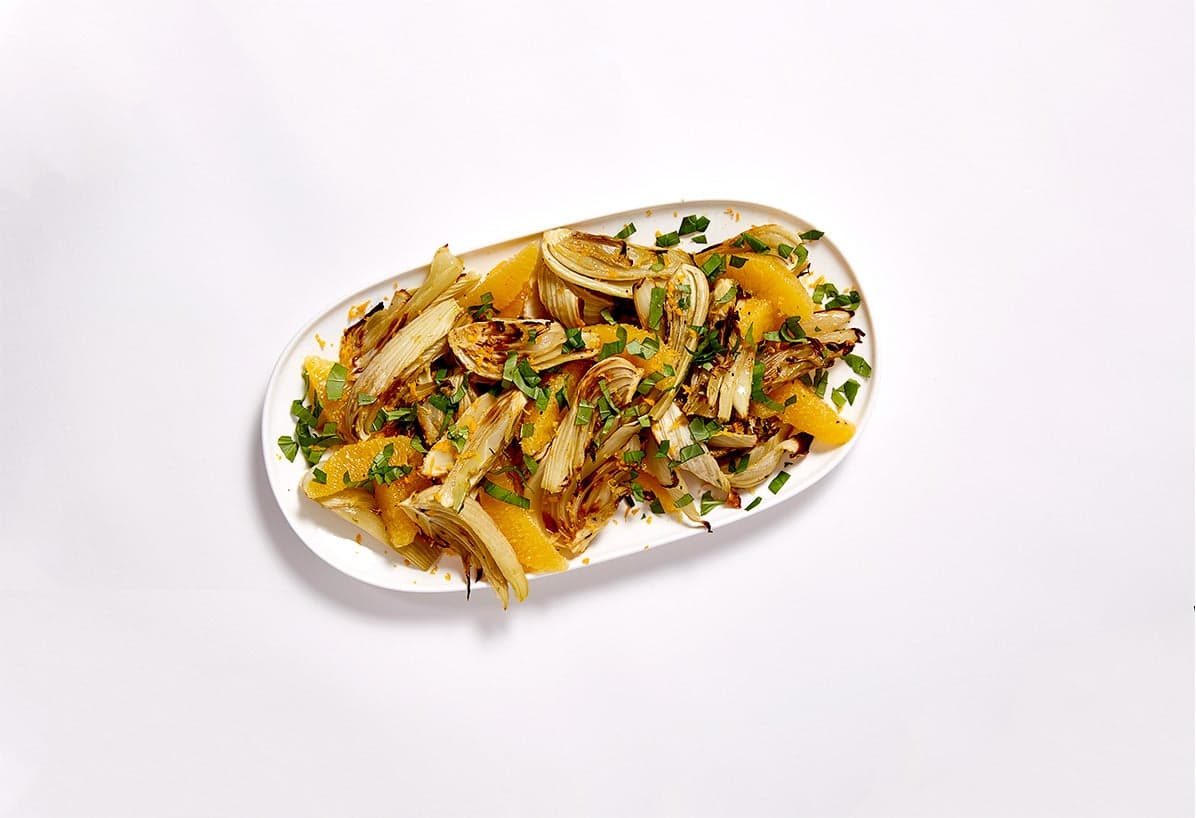 Roasted fennel with orange and basil