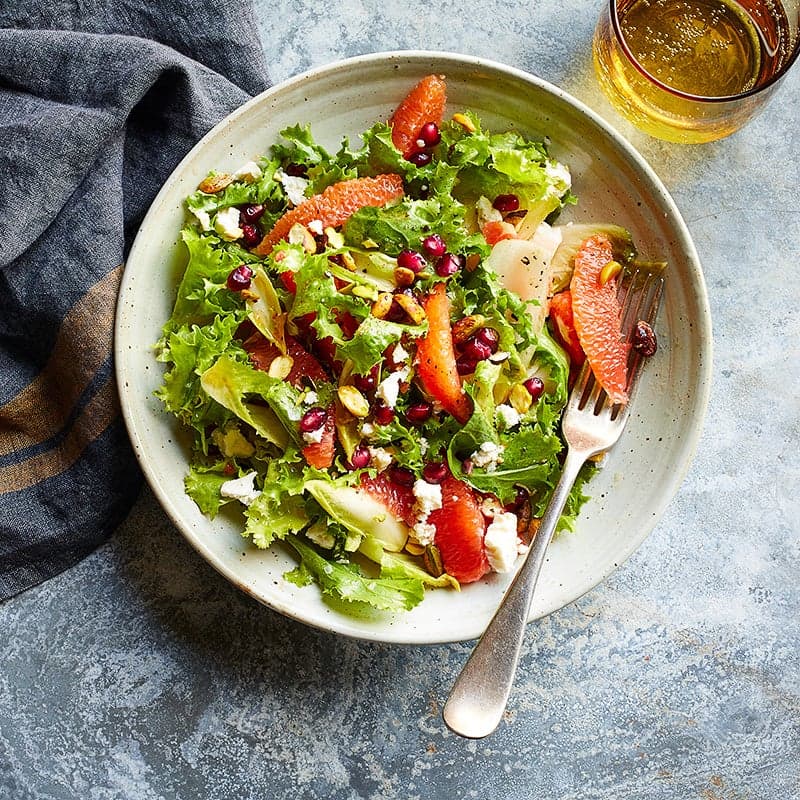 Orange, pomegranate, and feta salad