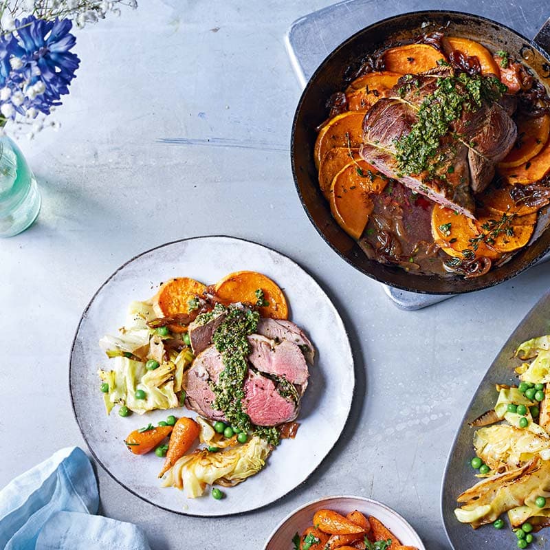 Örtfylld lammstek med sötpotatis och pumpa - ViktVäktarna