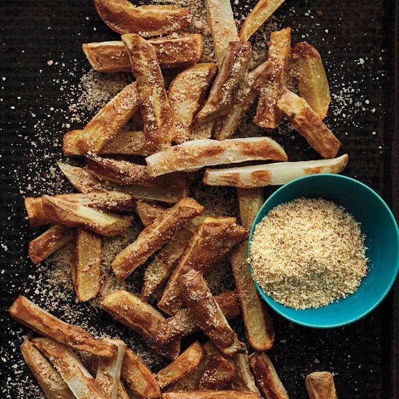 Cheese-dusted potato fries