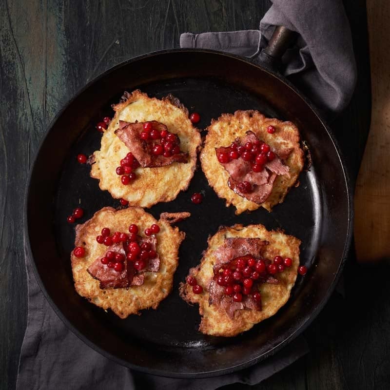 ViktVäktarna - Raggmunkar med kalkonbacon och rårörda lingon