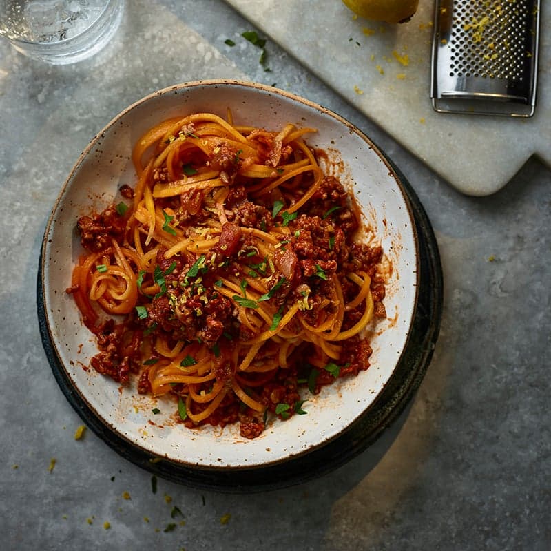 ViktVäktarna - Köttfärsragu med butternutspaghetti