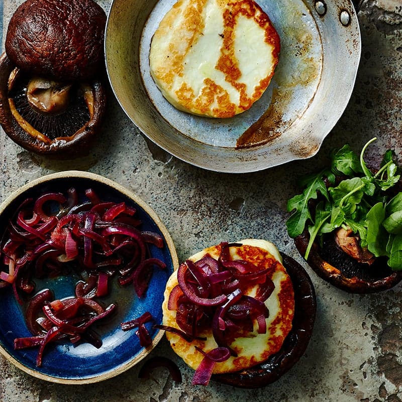 ViktVäktarna - Halloumiburgare med karamelliserad lök