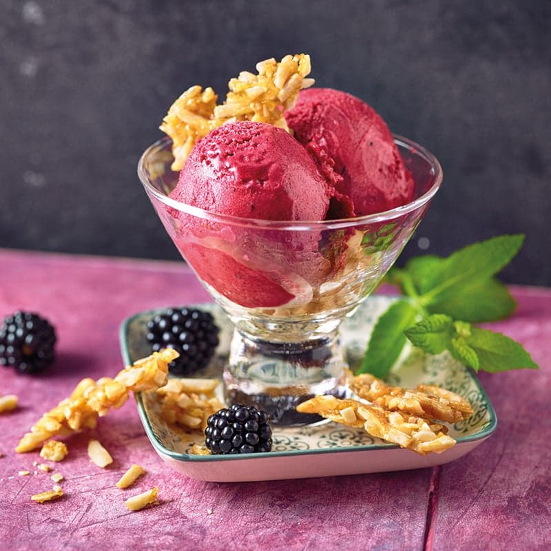 ViktVäktarna - Björnbärssorbet med karamelliserad mandel