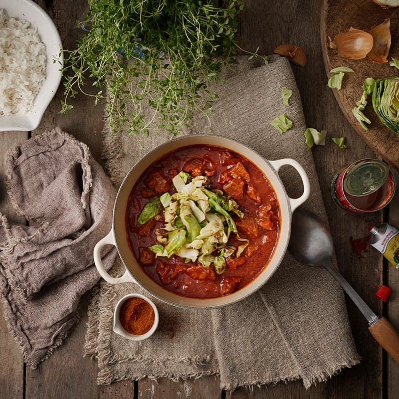 ViktVäktarna - Köttgryta med vitkål och ris