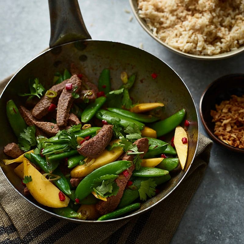 ViktVäktarna - Wokad ryggbiff med mango