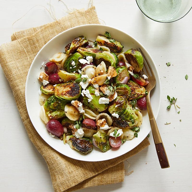 ViktVäktarna - Pasta med rostad brysselkål och druvor