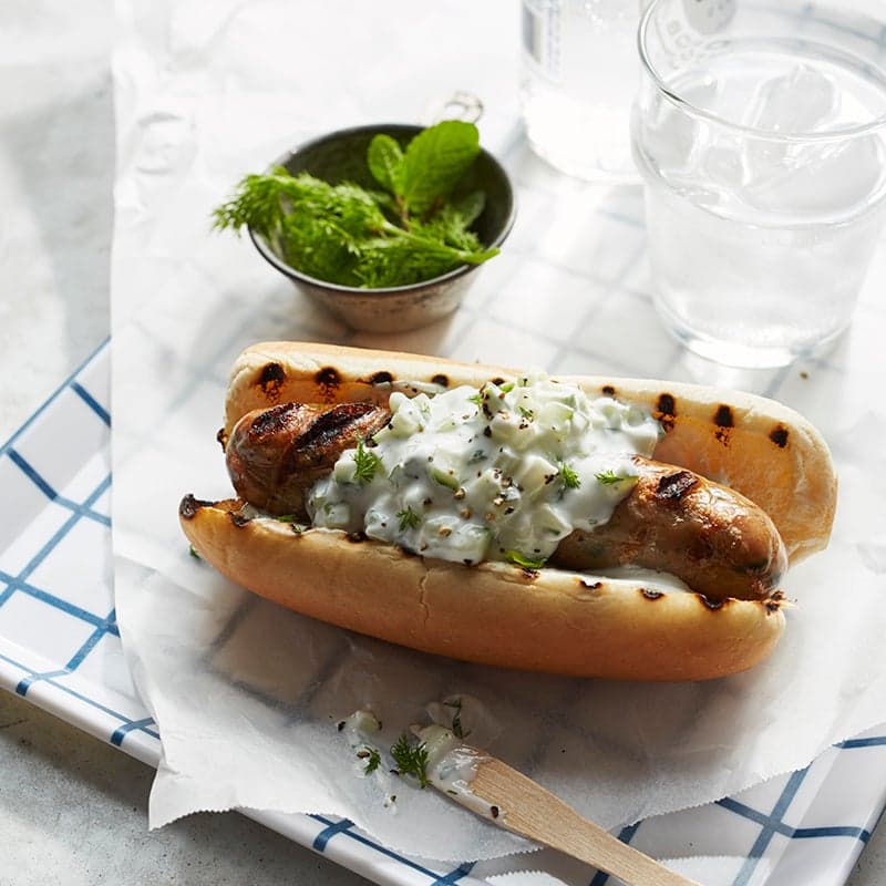 ViktVäktarna - Grillad korv med tzatziki