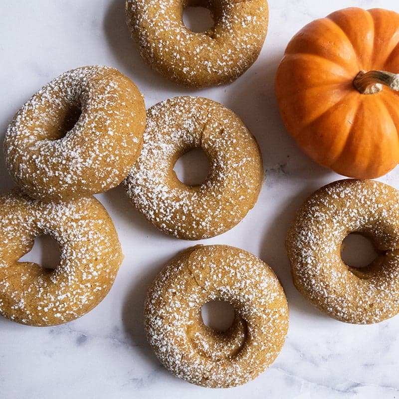 Baked pumpkin spice doughnuts