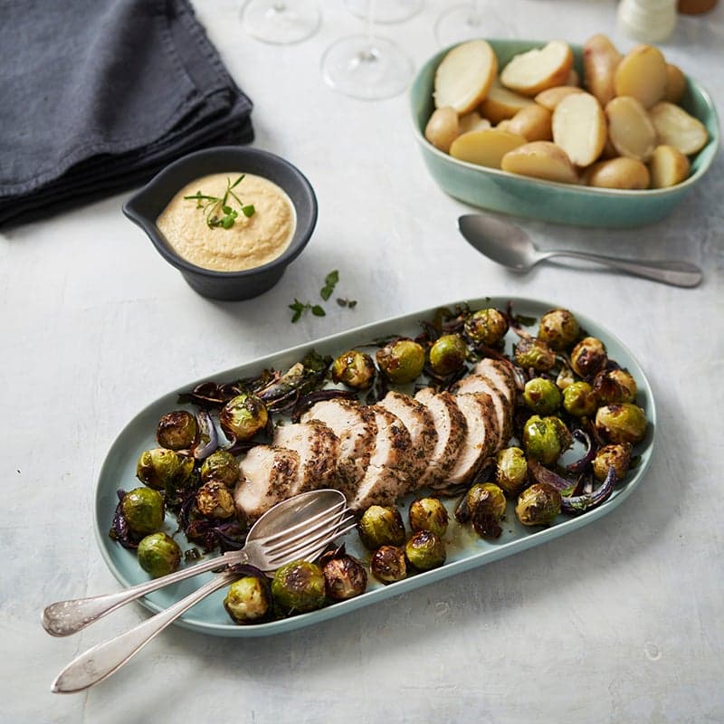 ViktVäktarna - Kalkonstek med rostad brysselkål och krämig rotfruktssås