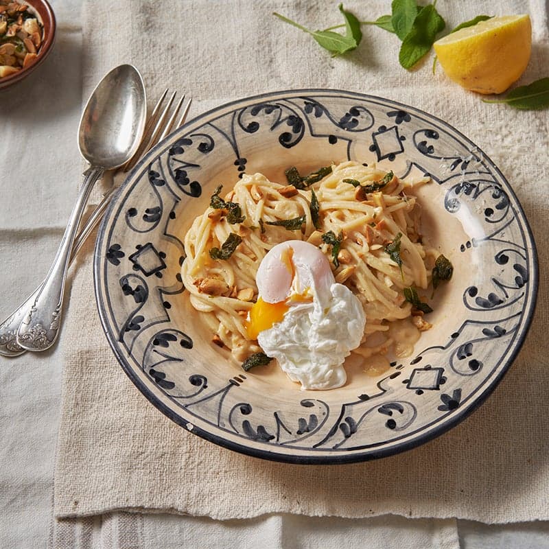 ViktVäktarna - Krämig citronpasta med pocherat ägg