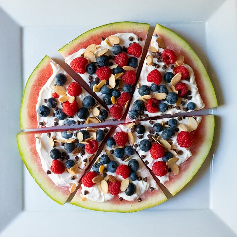 Watermelon pizza