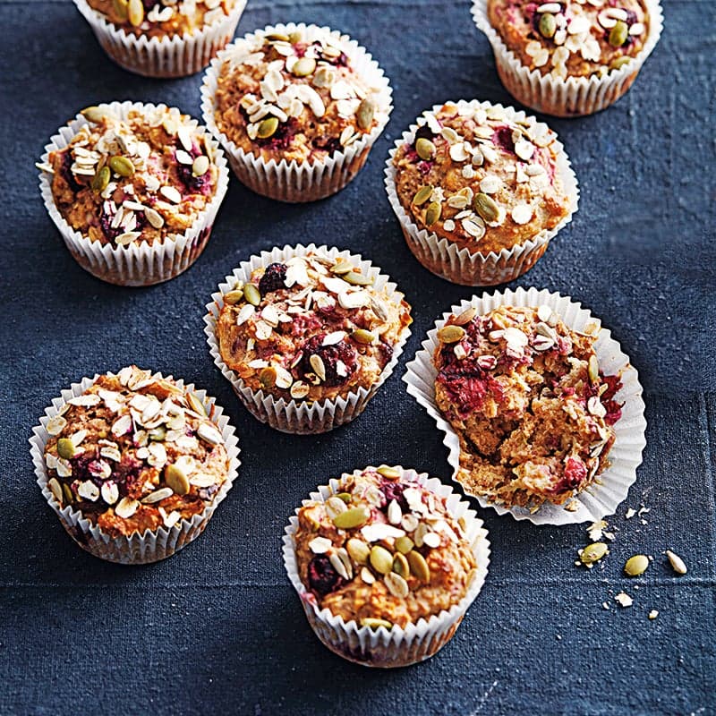 ViktVäktarna - Havremuffins med hallon och fröer