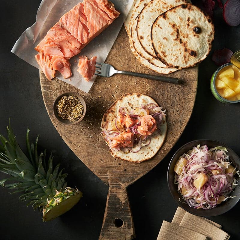 ViktVäktarma - Fisktacos med ananas- och vitkålssallad