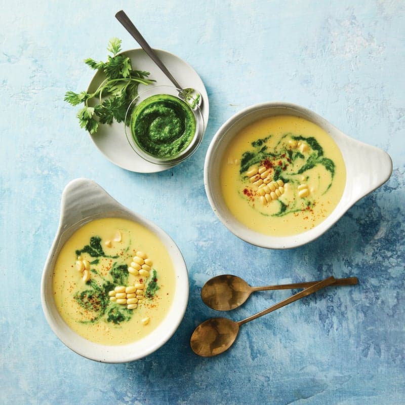 ViktVäktarna - Kall majssoppa med koriandersalsa