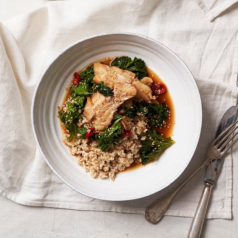 ViktVäktarna - Sojapocherad torsk med havreris