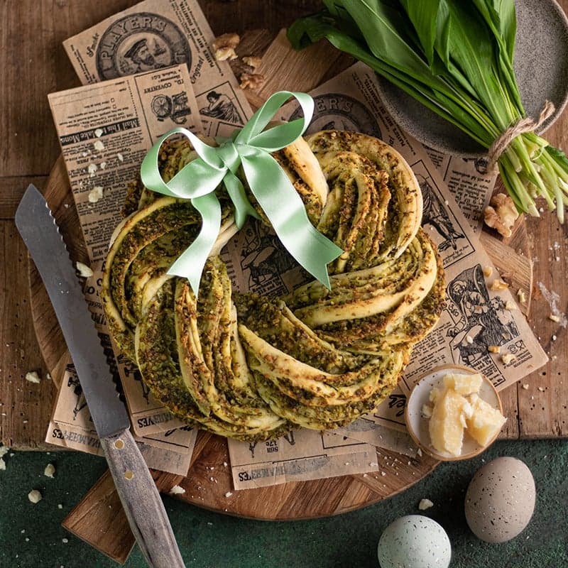 ViktVäktarna - Brödkrans med ramslökspesto