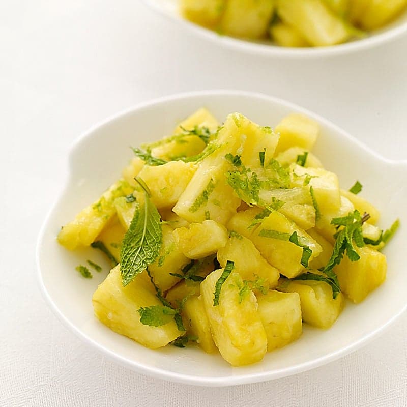 Ginger-mint pineapple salad