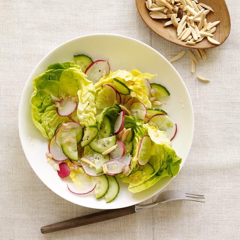 Bibb lettuce, cucumber & radish salad
