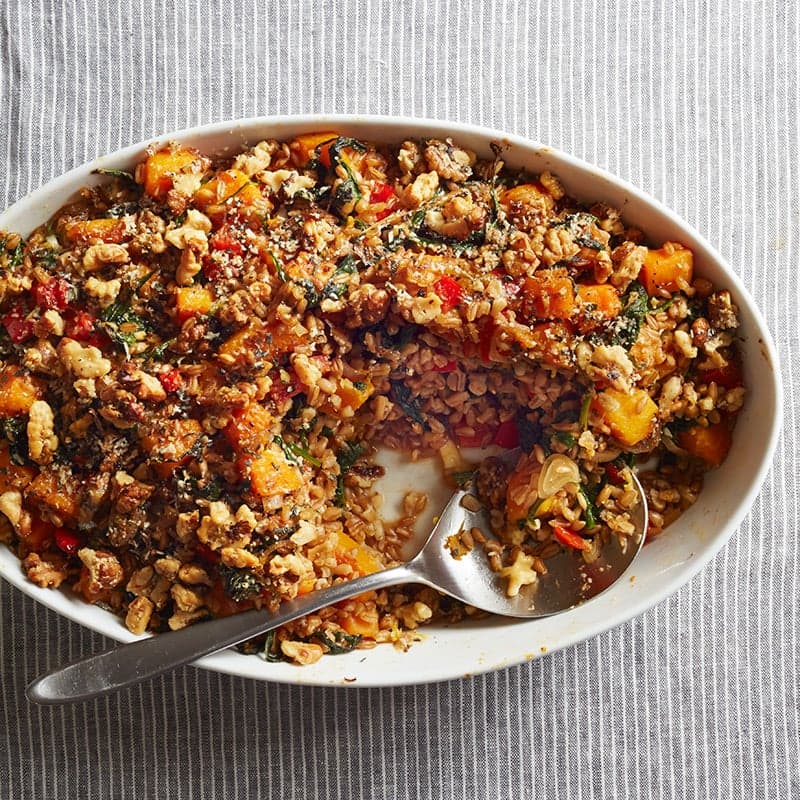 Butternut Squash Farro Bake