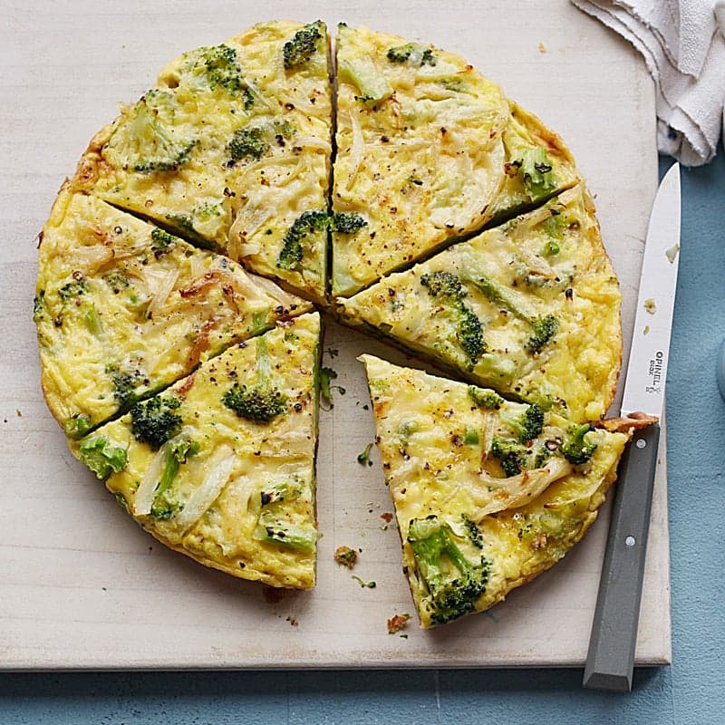 Broccoli and cheddar frittata