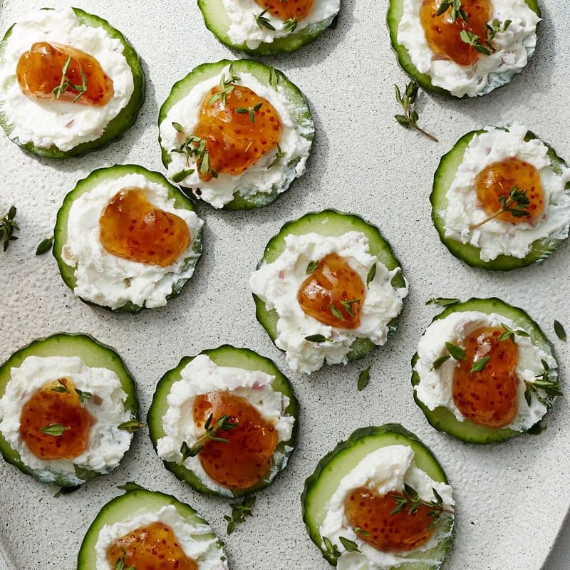 Creamy cucumber bites