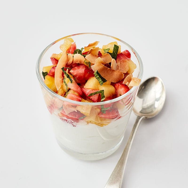 Sweet Pineapple & Strawberry Salsa with Yogurt