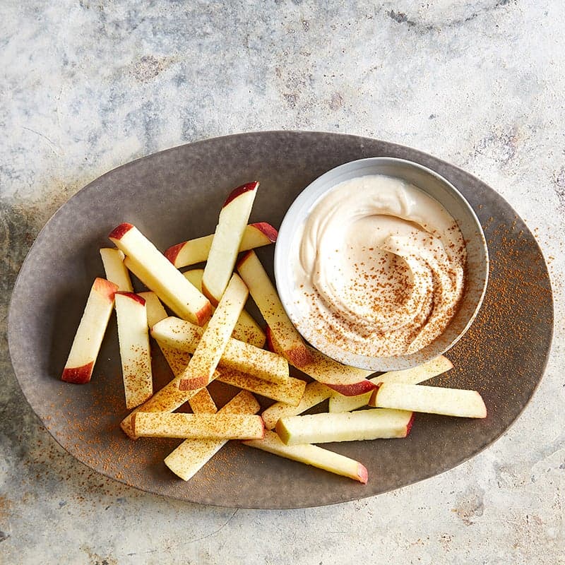 Apple "Fries" with Creamy Peanut Butter Dip