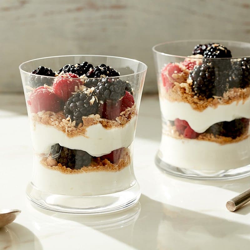 Cat Cora’s coconut-graham berry yogurt parfait