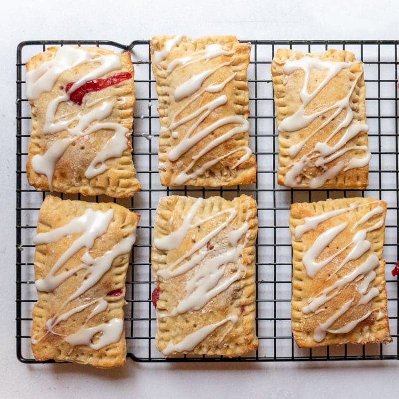 Glazed strawberry hand pies