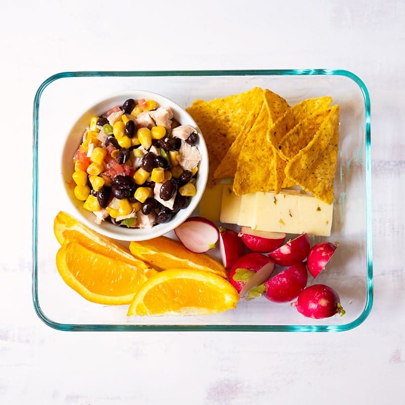 Deconstructed Chicken Nachos Snack Lunch