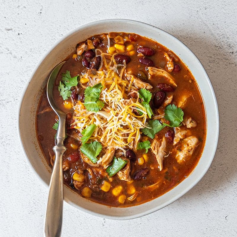 Slow cooker chicken taco soup